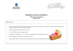 PERIODEPLAN FOR TYTTEB&AElig;RSTUA Tilknytning til avdelingen