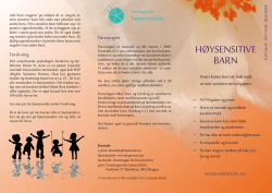 Høysensitive bARn - Foreningen for høysensitive