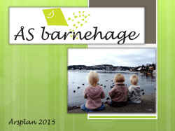 Årsplan 2015 - Ås Barnehage