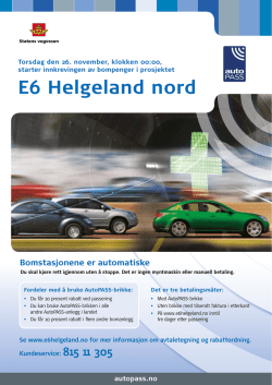 AutoPASS-brosjyren - Nordland Bompengeselskap AS