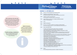 Program ReHabiliteringskonferansen 2015