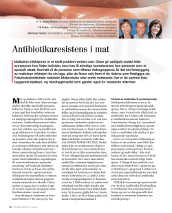 Antibiotikaresistens i mat