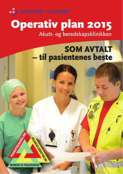 Operativ plan 2015 - Sykehuset Telemark HF