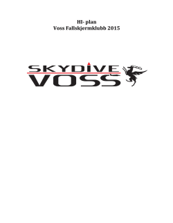 HI`s plan 2015 - Voss Fallskjermklubb