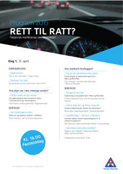 RETT TIL RATT? - Trygg Trafikk