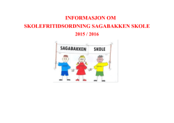 Informasjon SFO 2015-2016