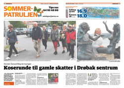 Akershus Amstidende: Koserunde til gamle skatter i Drøbak