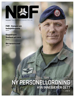 NY PERSONELLORDNING - Norges Offisersforbund