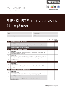 11 Sjekkliste - bokmål