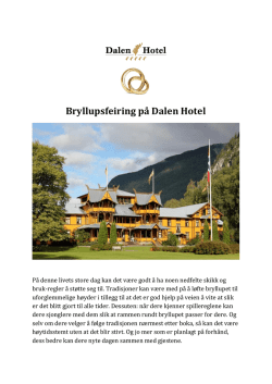 Dalen Hotel bryllupsplanlegger, PDF.