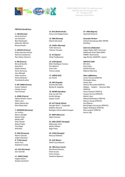 List of participants