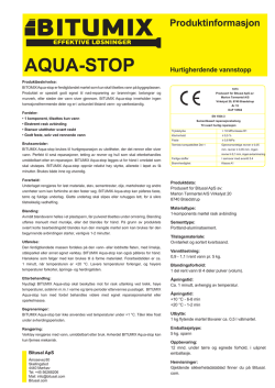 AQUA-STOP - Bitusal A/S