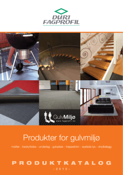 Produktkatalog Gulvmiljø Produkter - PDF