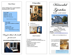 Hotell Brochure - Kvinesdal Guest House and Hotel