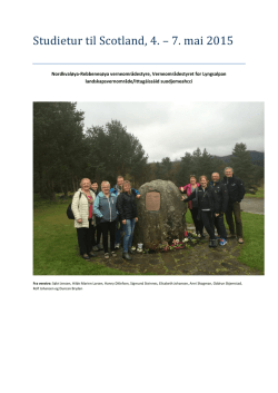 Rapport, studietur Cairngorm nasjonalpark