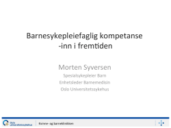 1 Morten Syversen Kompetanse