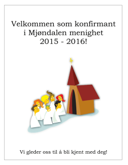 Velkommen som konfirmant i Mjøndalen menighet