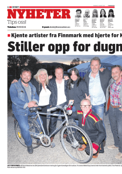 Kjente artister fra Finnmark med hjerte for Kunes: