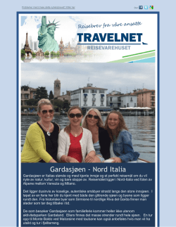 Gardasjøen - Nord Italia - TRAVELNET Reisevarehuset