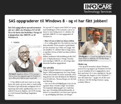 SAS oppgraderer til Windows 8 – og vi har fått jobben!