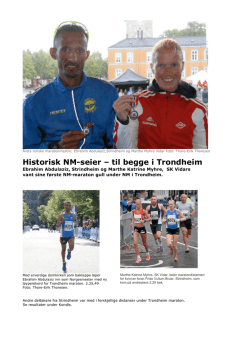 Historisk NM-seier – til begge i Trondheim