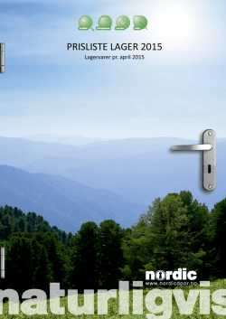 PRISLISTE LAGER 2015
