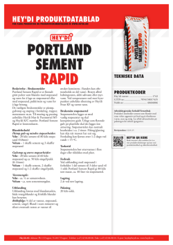 Produktark NOK-Portland Sement Rapid (PDF-fil: 0,61MB)