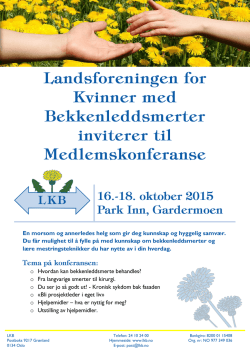 Invitasjon til LKB Medlemskonferanse 2015