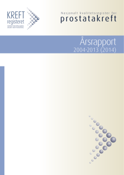 Årsrapport 2004-2013 (2014) Prostatakreft
