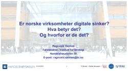 Er norske virksomheter digitale sinker? Hva betyr det? Og hvorfor er