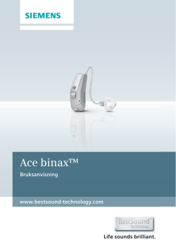 Ace binax™ - Siemens høreapparater