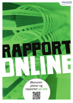 Produktark Rapport Online