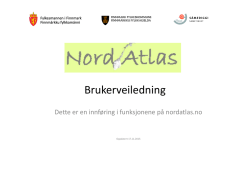 Brukerveiledning Nordatlas