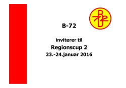 Invitasjon Regions Cup 2-2016