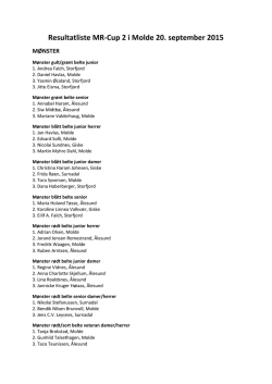 Resultatliste MR-Cup 2 i Molde 20. september 2015