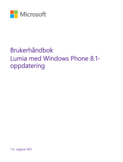 Brukerhåndbok for Lumia med Windows Phone 8.1