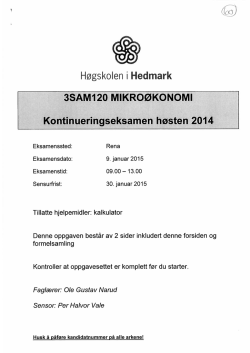 3SAM120 Mikroøkonomi H2014 - konte