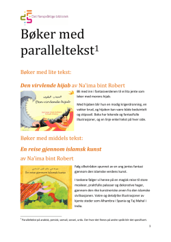 Anbefalinger: Flerspråklige bøker med parallelltekst på norsk .