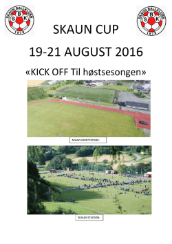 SKAUN CUP 19-21 AUGUST 2016