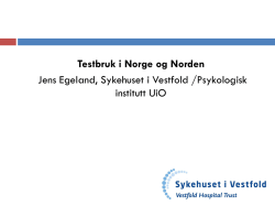 Egeland - Norsk Nevropsykologisk Forening