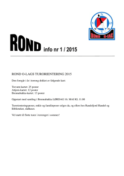 Nr. 1 - 2015 - Rond O-lag