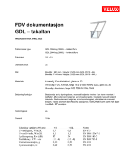 FDV dokumentasjon GDL – takaltan