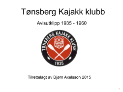 Tønsberg Kajakk Klubb 1935-1960