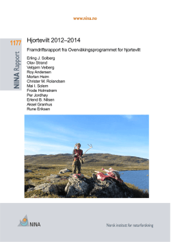 Hjortevilt 2012–2014 : Framdriftsrapport fra