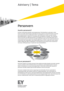 Personvern - Ernst & Young
