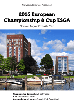 2016 European Championship & Cup ESGA
