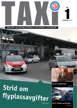 TAXI nr. 1/15 - Norges Taxiforbund
