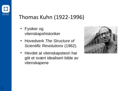 Thomas Kuhn (1922-1996)