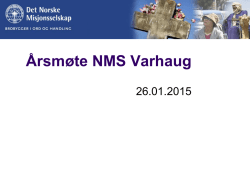 årsmelding nms 2014 - Varhaug Misjonshus