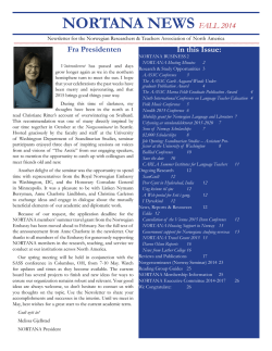 the fall 2014 newsletter